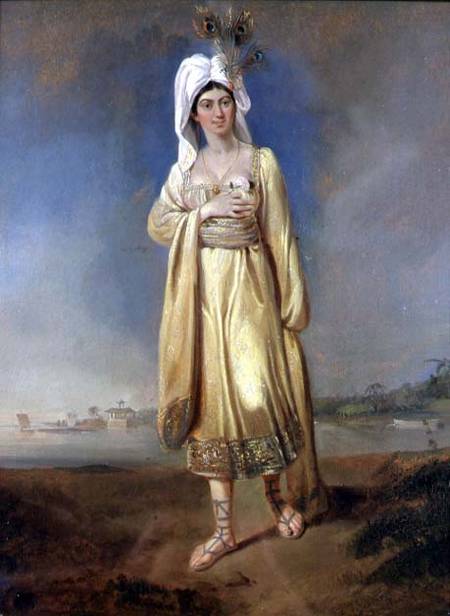 Painting of Princess Caraboo by Edward Bird, 1817